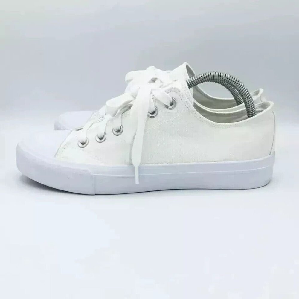 No Boundaries Shoes Womens Size 10 Canvas White Sneaker Comfort Shoe Lace Up - Picture 5 of 11